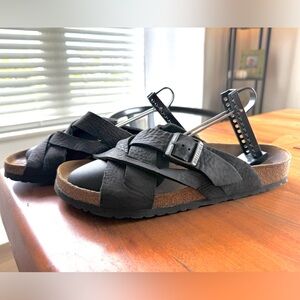 Men’s Birkenstock Lugano Leather Sandals Size 44